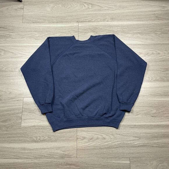 Vintage Sweatshirt Mens Large Blue 90s College Fraternity Crewneck - Picture 5 of 9